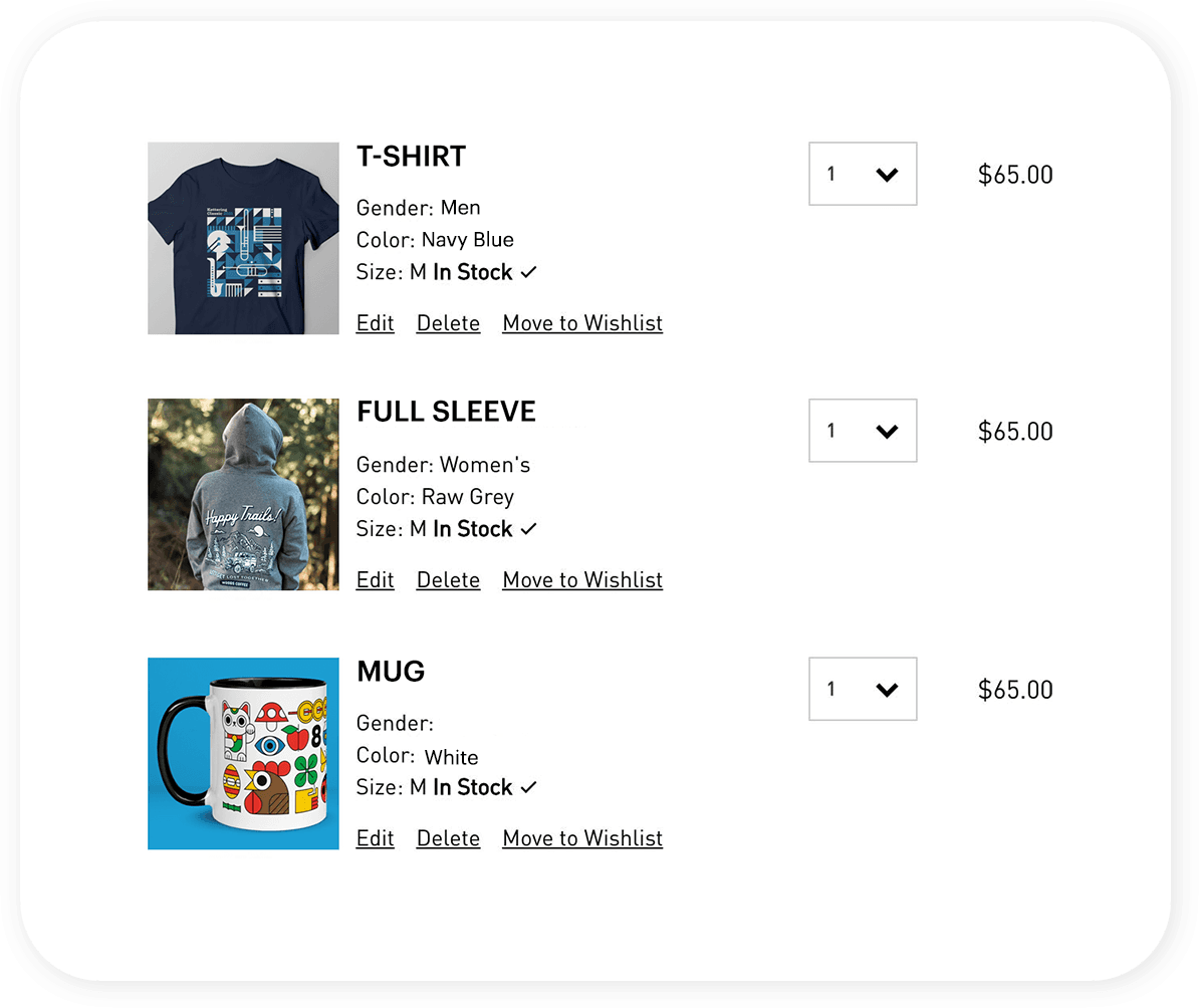 Multiple product options Multiple product options